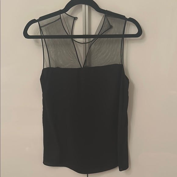 Black Sleeveless Sheer Top - Picture 1 of 3
